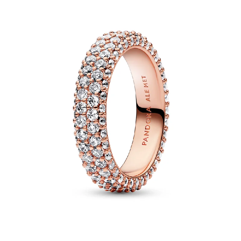 Shop Jewelry That Shines Without The High Price Pandora Timeless Pavé Double-row Ring Shop Jewelry That Shines Without The High Price Pandora Timeless Pavé Double-row Ring
