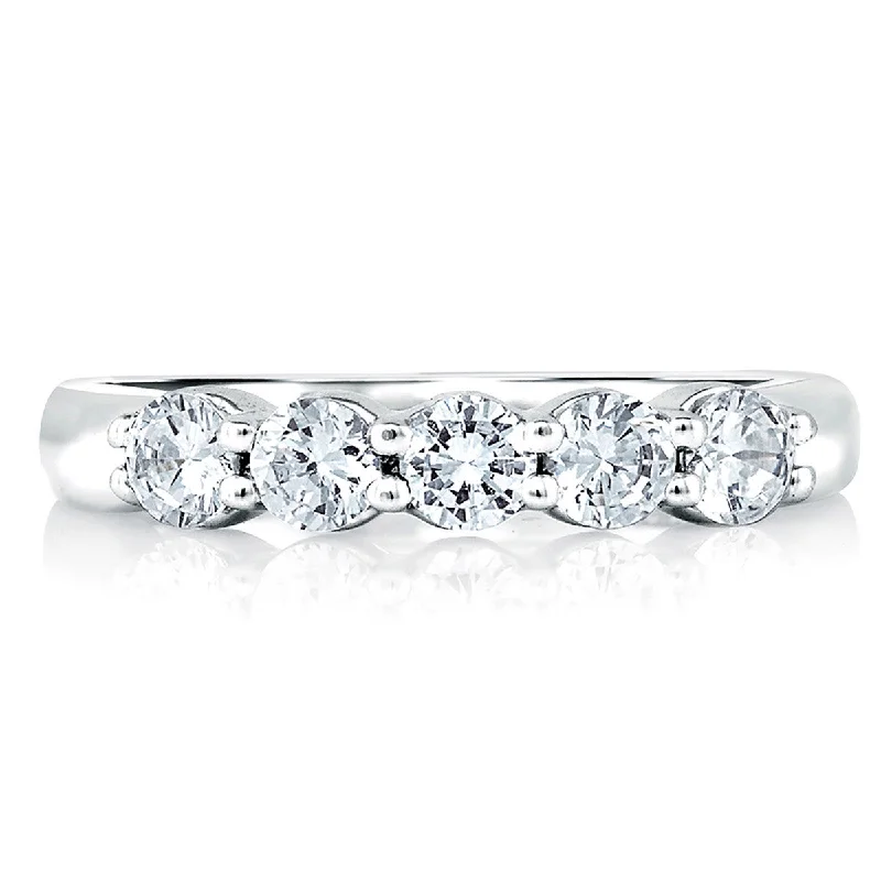 Celebrate With Sparkle – Jewelry Sale Now Live A. Jaffe Classic Five Stone Diamond Wedding Band MRS015/50 Celebrate With Sparkle – Jewelry Sale Now Live A. Jaffe Classic Five Stone Diamond Wedding Band MRS015/50