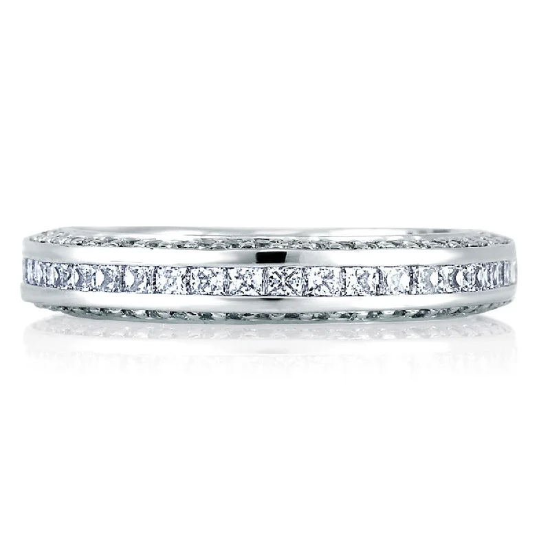 Jewelry Clearance Sale – Final Reductions A. Jaffe Princess Cut Diamond Channel & Diamond Profile Wedding Band MRS446/81 Jewelry Clearance Sale – Final Reductions A. Jaffe Princess Cut Diamond Channel & Diamond Profile Wedding Band MRS446/81