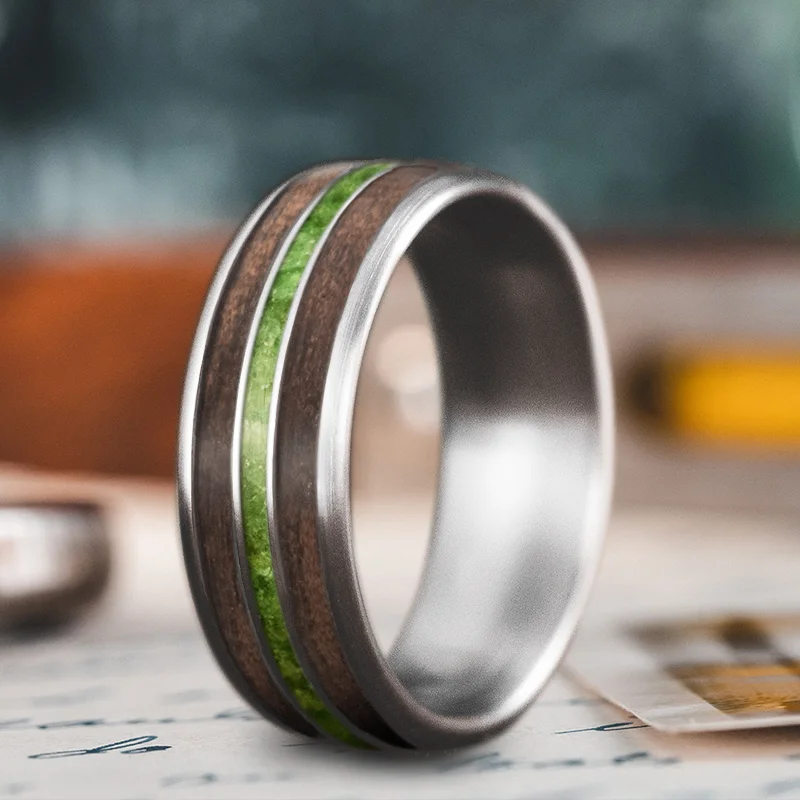Sparkle In Style With Our Best Jewelry Deals Custom Design - 3-Inlay Narrow Center Ring tHz3X2VmpSTTl8XC2fbnUGyJ
