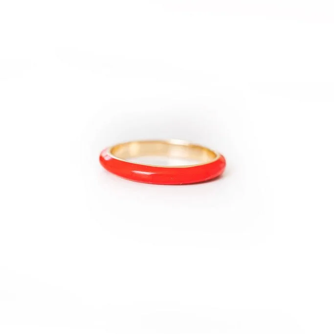 High-Quality Jewelry At A Fraction Of The Cost Enamel Ring | Red