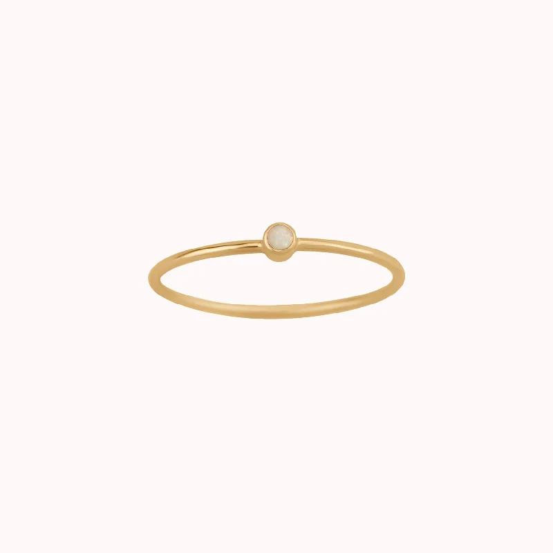 The Perfect Jewelry Piece At The Perfect Price Tiny October Birthstone Ring ∙ Opal
