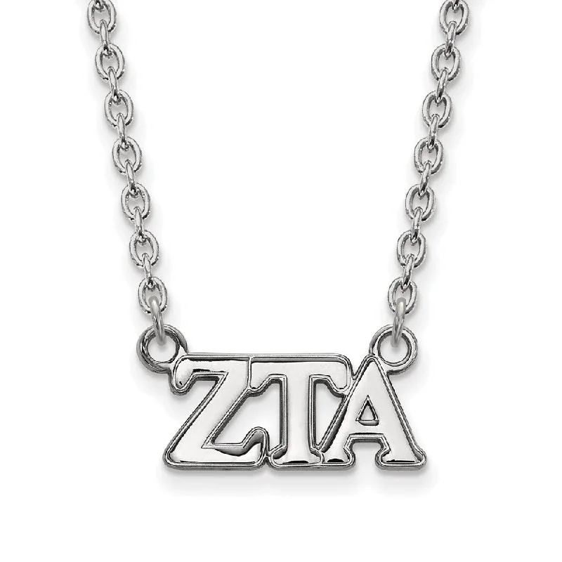 Exclusive Jewelry Bundles At Discounted Prices Sterling Silver Zeta Tau Alpha Medium Necklace
