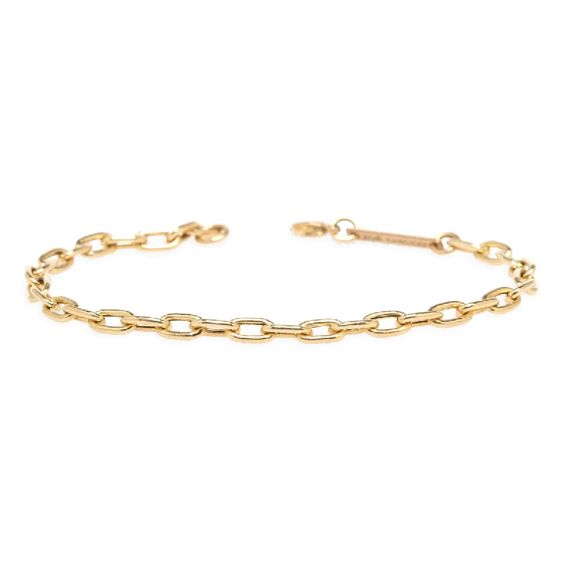 Trending Jewelry Styles Now At Limited-Time Discounts 14k Gold Medium Square Oval Link Chain Anklet