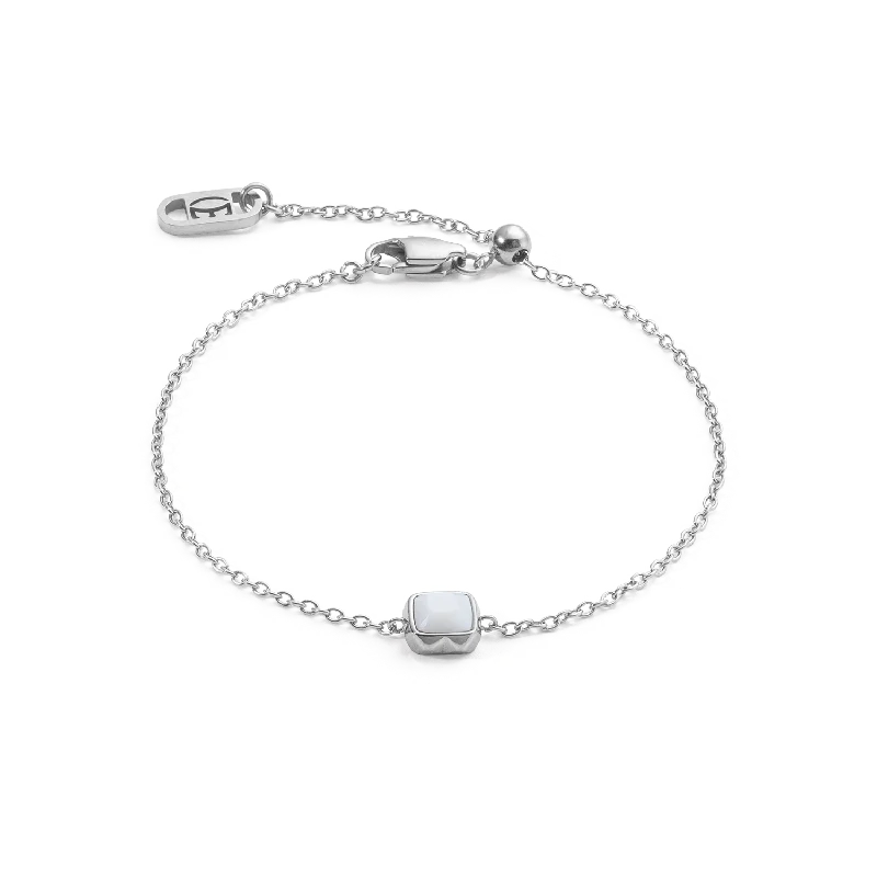 Shop High-Quality Jewelry At Jaw-Dropping Discounts Birthstone April Bracelet White Quartz Silver
