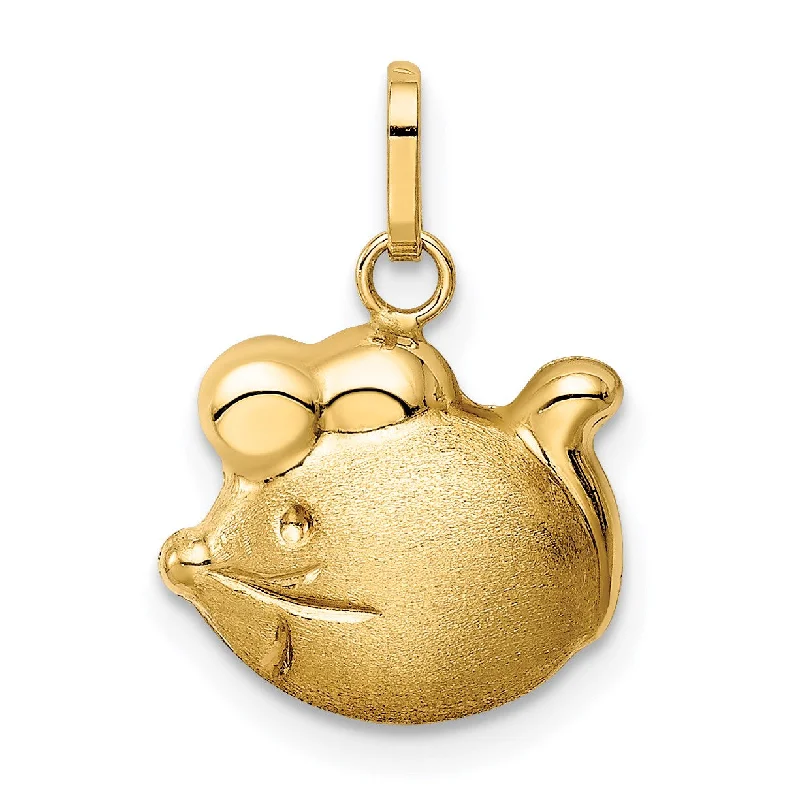 Affordable Luxury Jewelry – Style At A Great Price 14KT Yellow Gold Childrens Mouse Pendant. Chain Not Included