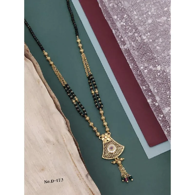 Dazzle With Discounts – Shop Jewelry On Sale Akruti Collection Gold Plated Mangalsutra