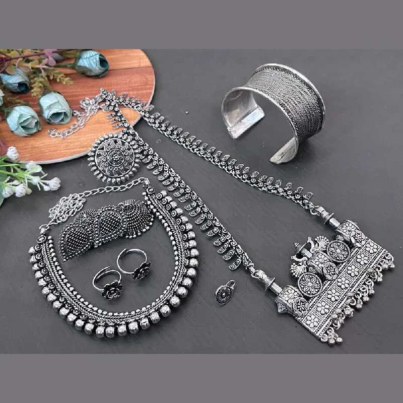 Breathtaking Jewelry, Breathtaking Prices Akruti Collection Oxidised Plated Combo Set