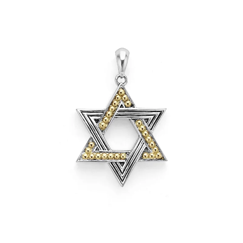 Timeless Elegance, Temporary Discounts – Act Fast Anthem Two-Tone Star of David Amulet
