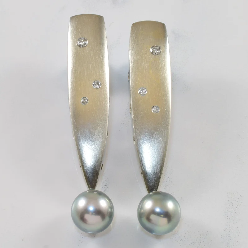 Shop Dazzling Jewelry With Special Promotional Discounts Diamond & South Sea Pearl Drop Earrings | 16.0ctw, 0.20ctw |