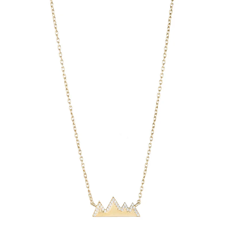Unmissable Deals On Handmade Jewelry Collections Mountain Necklace with White Topaz